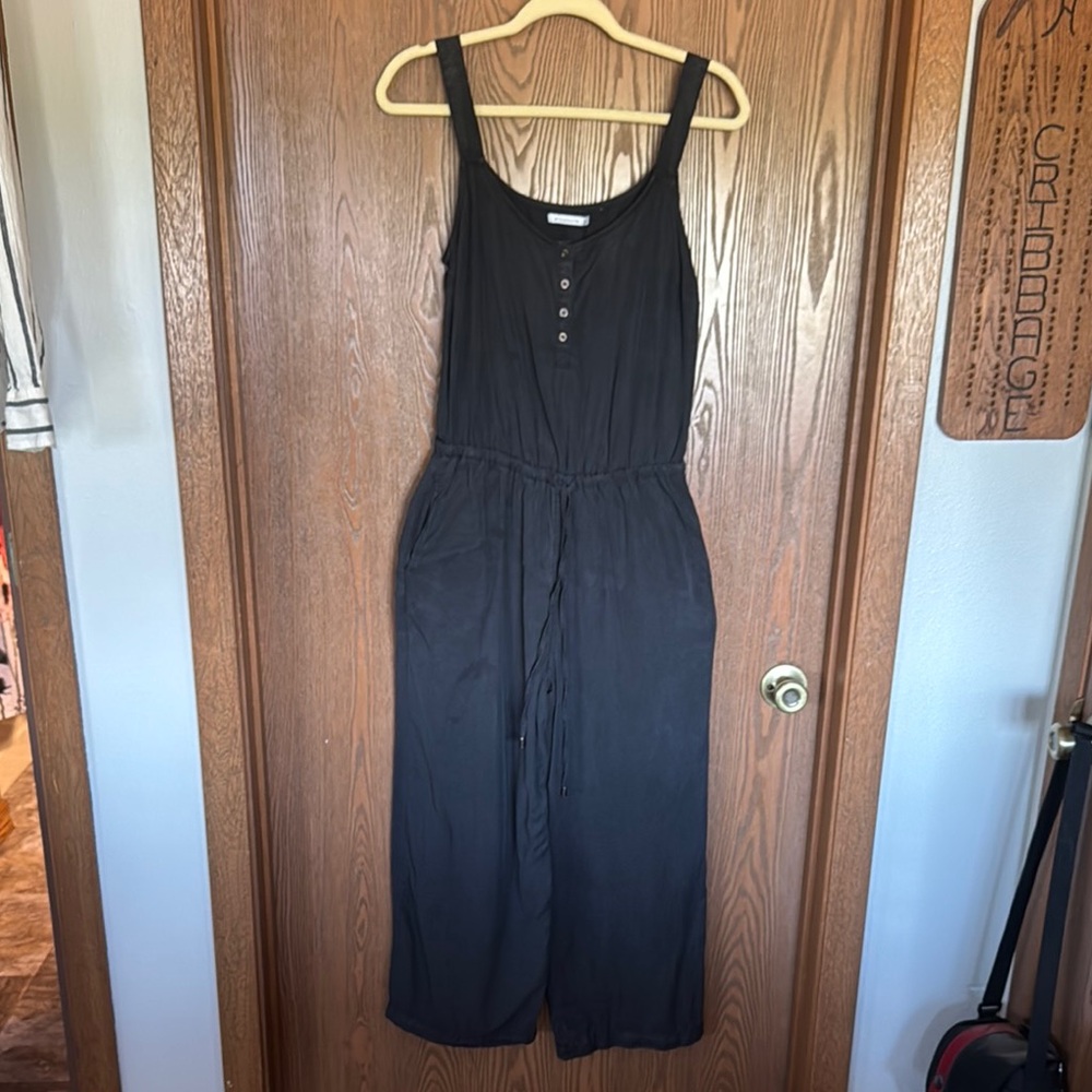 Staccato Black Buttoned Jumpsuit